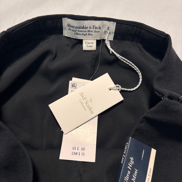 Abercrombie Ultra High Rise Mini Skort Black Size Small - Picture 3 of 5